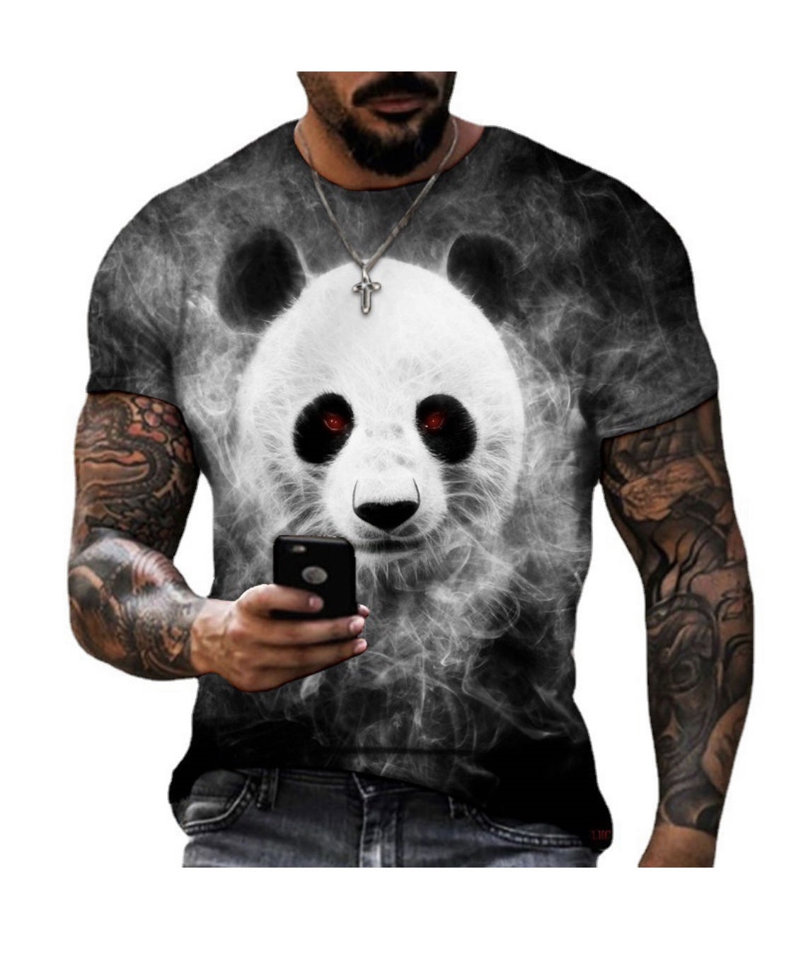 T-Shirt, Panda, St. XXL