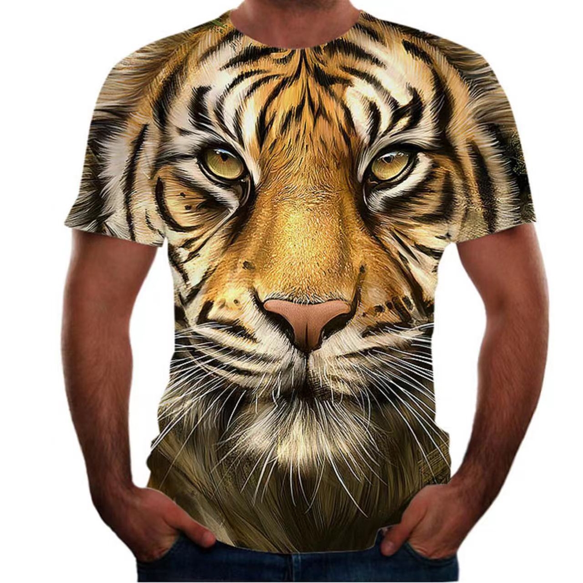 T-Shirt, Tiger motiv St. XL
