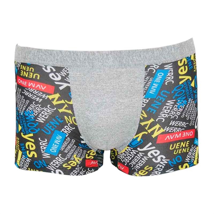 Microfiber Boksershorts m. print, Sort, XXL